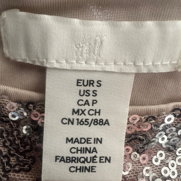 H&M champagne sequin crop top - Picture 9 of 11